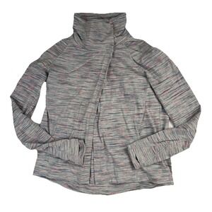 Ivivva by Lululemon Girl's Open Front High Neck Cardigan‎ Wrap Space Dye Size 10